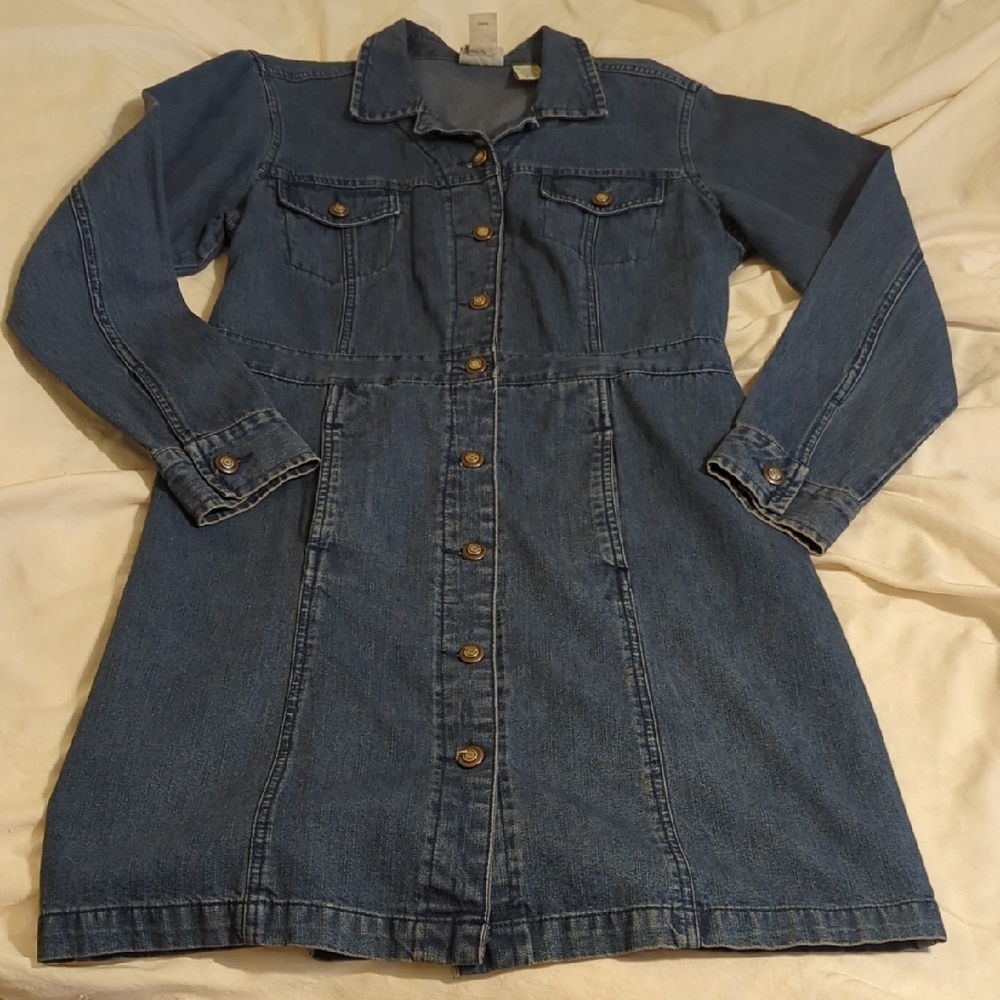 St John's Bay Denim Dress Size M